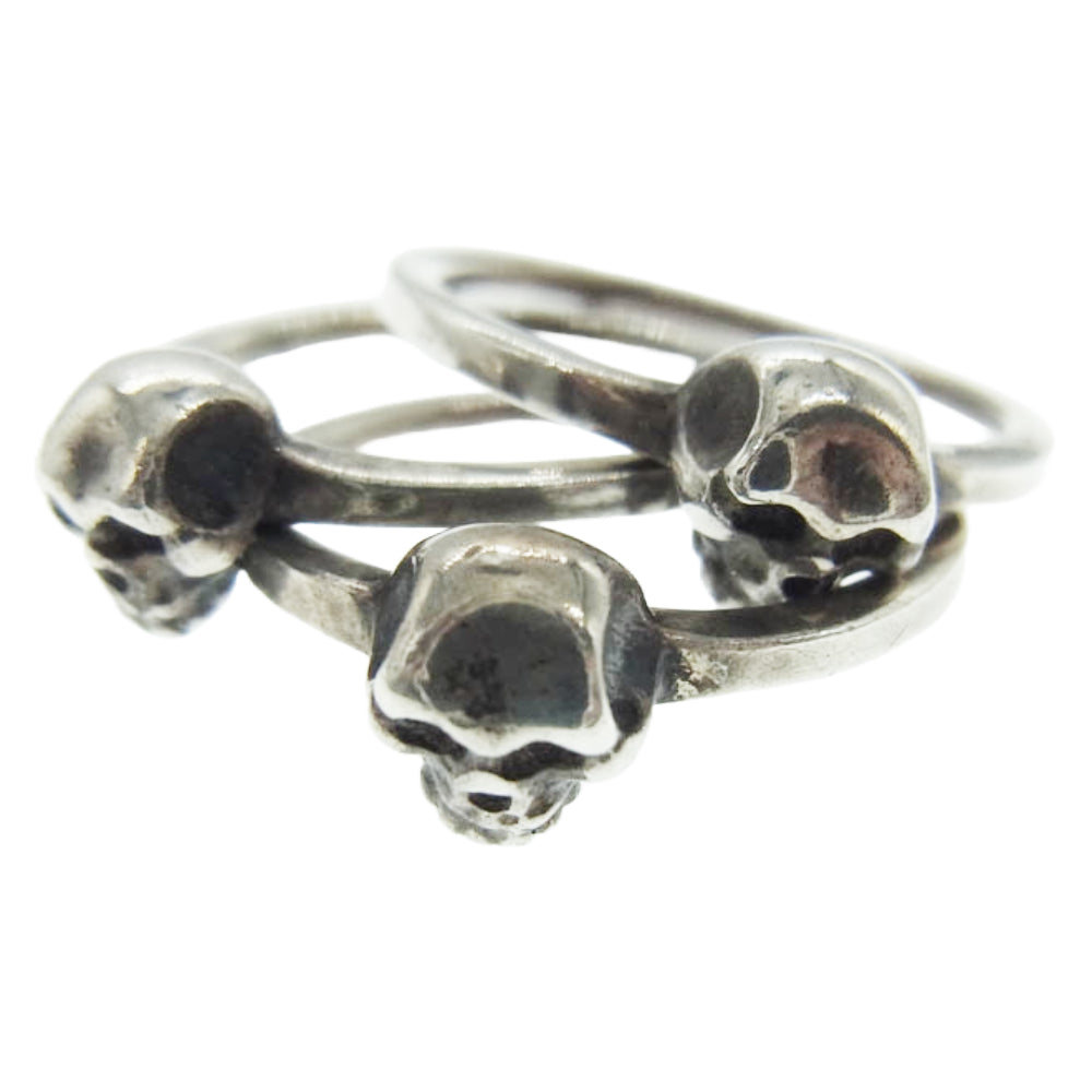 ストレンジャーフリークデザインス スカル ピンキー リング 3点セット シルバー系 3号以下【中古】
