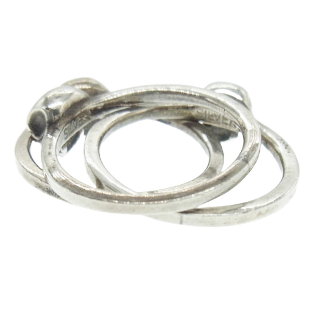 ストレンジャーフリークデザインス スカル ピンキー リング 3点セット シルバー系 3号以下【中古】