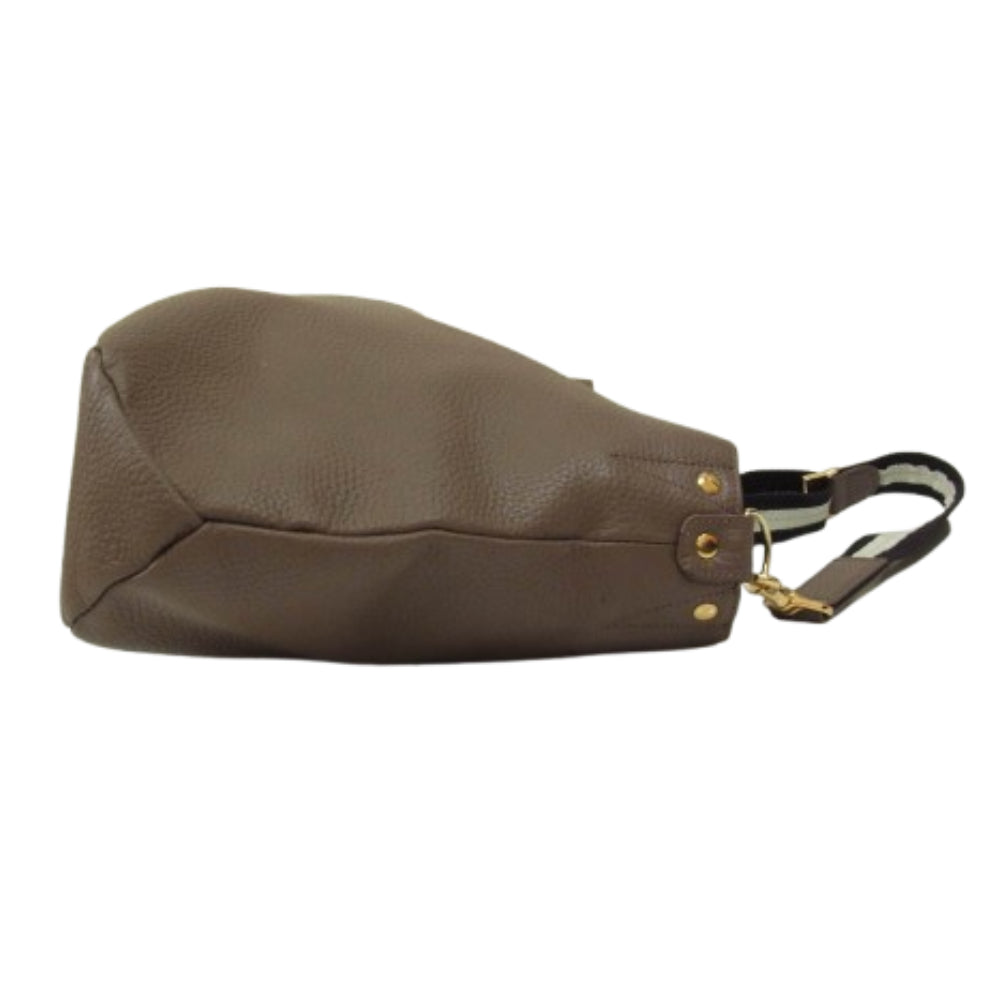 アタオ ロゴ レザー トート ショルダー バッグ ブラウン系【中古】