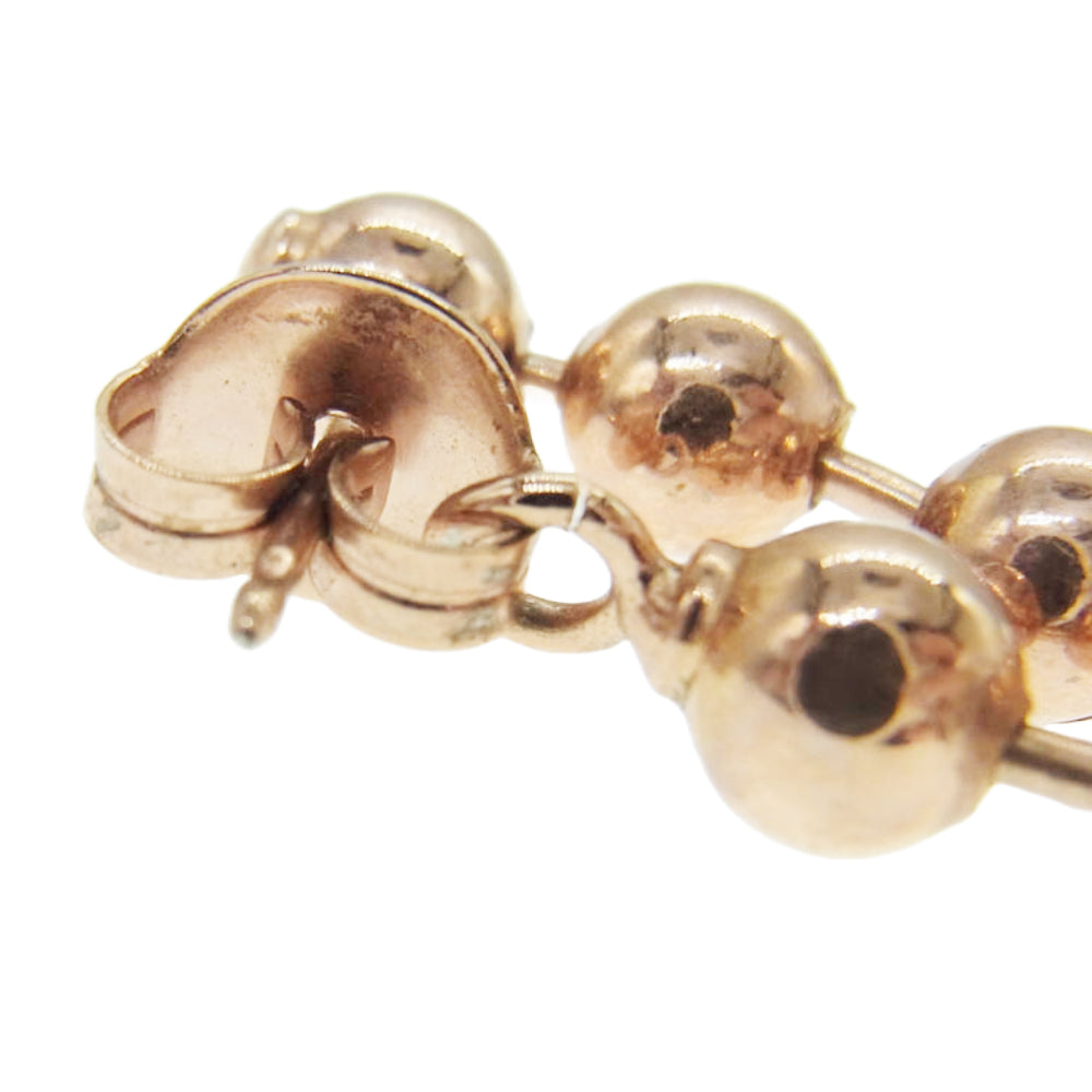 MAISON MARGIELA メゾンマルジェラ MM6 エムエムシックス ボールチェーン ピアス ピンク系 ゴールド系【中古】