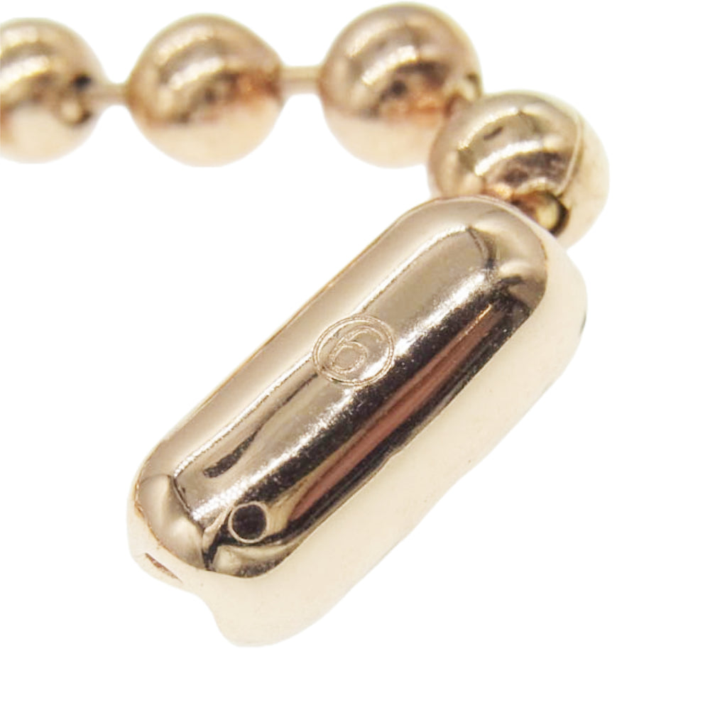 MAISON MARGIELA メゾンマルジェラ MM6 エムエムシックス ボールチェーン ピアス ピンク系 ゴールド系【中古】