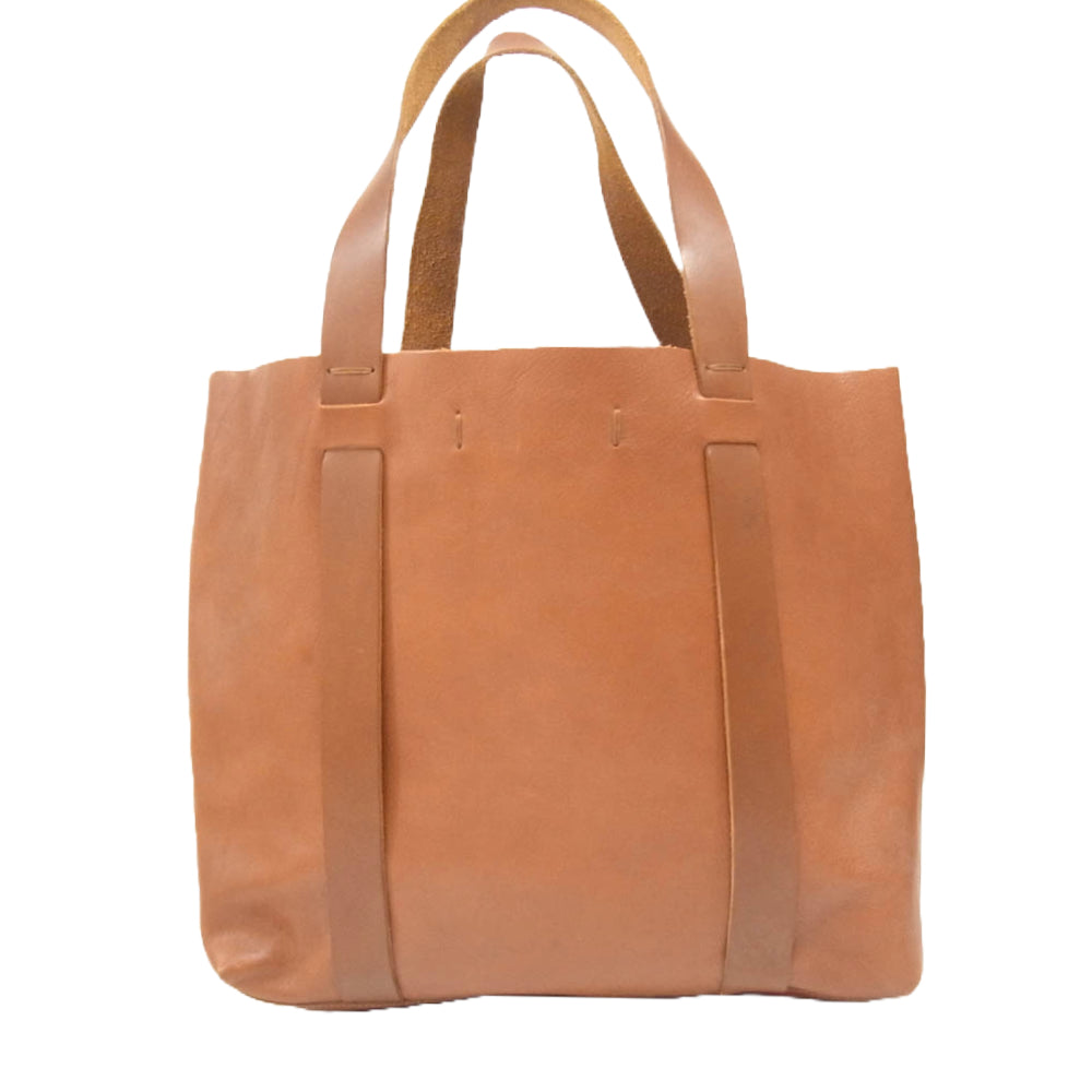 IL BISONTE イルビゾンテ ロゴ レザー トート バッグ ブラウン系【中古】