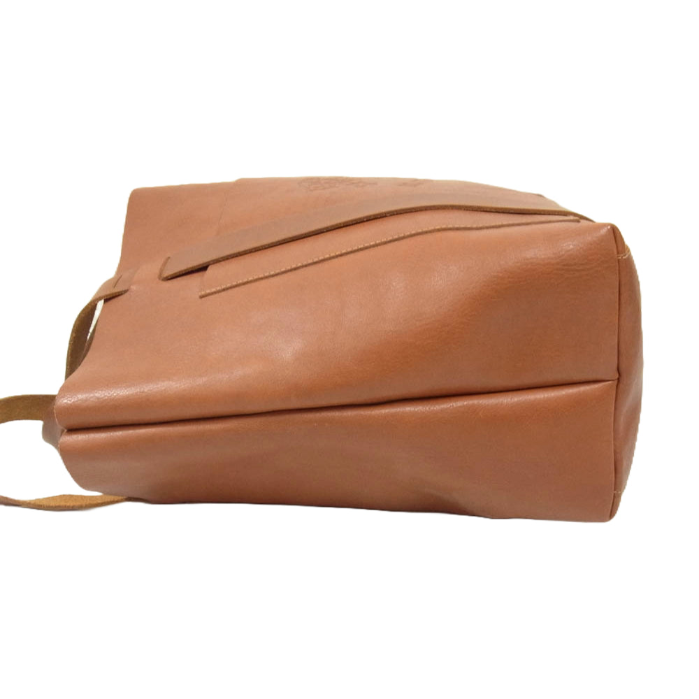 IL BISONTE イルビゾンテ ロゴ レザー トート バッグ ブラウン系【中古】