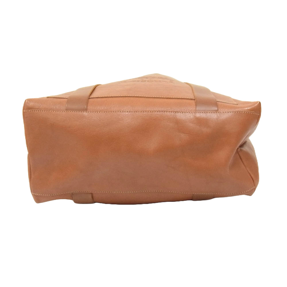 IL BISONTE イルビゾンテ ロゴ レザー トート バッグ ブラウン系【中古】