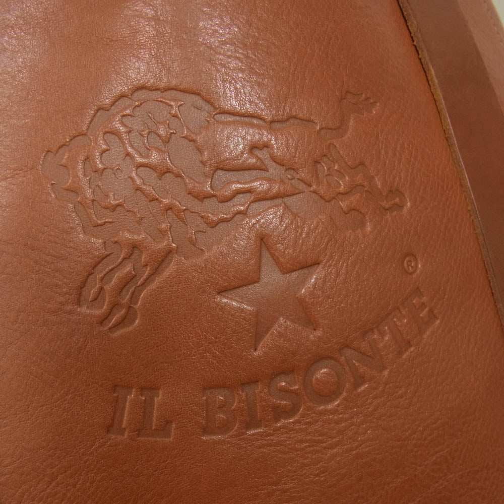 IL BISONTE イルビゾンテ ロゴ レザー トート バッグ ブラウン系【中古】