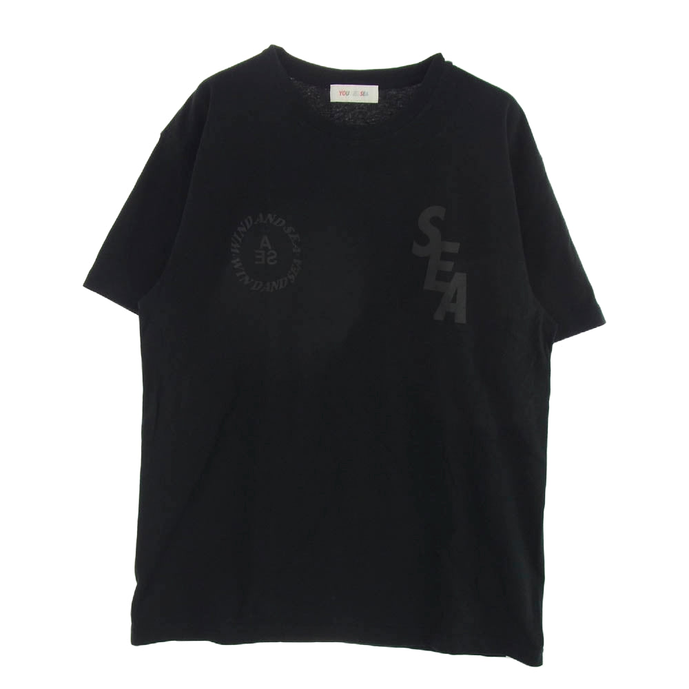WIND AND SEA ウィンダンシー 22SS WDS-Y&S2nd-01 YOU AND SEA カスタム ロゴ Tシャツ 半袖カットソー ブラック系 L【中古】