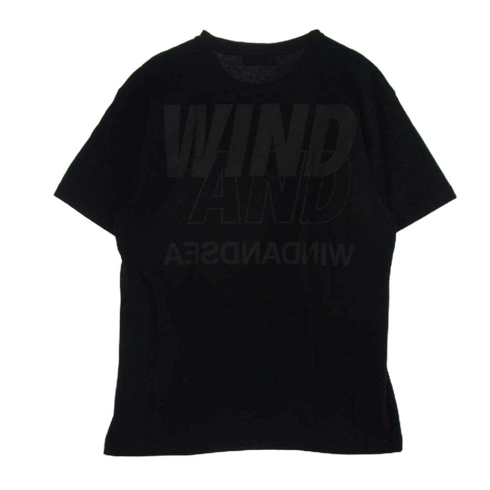 WIND AND SEA ウィンダンシー 22SS WDS-Y&S2nd-01 YOU AND SEA カスタム ロゴ Tシャツ 半袖カットソー ブラック系 L【中古】