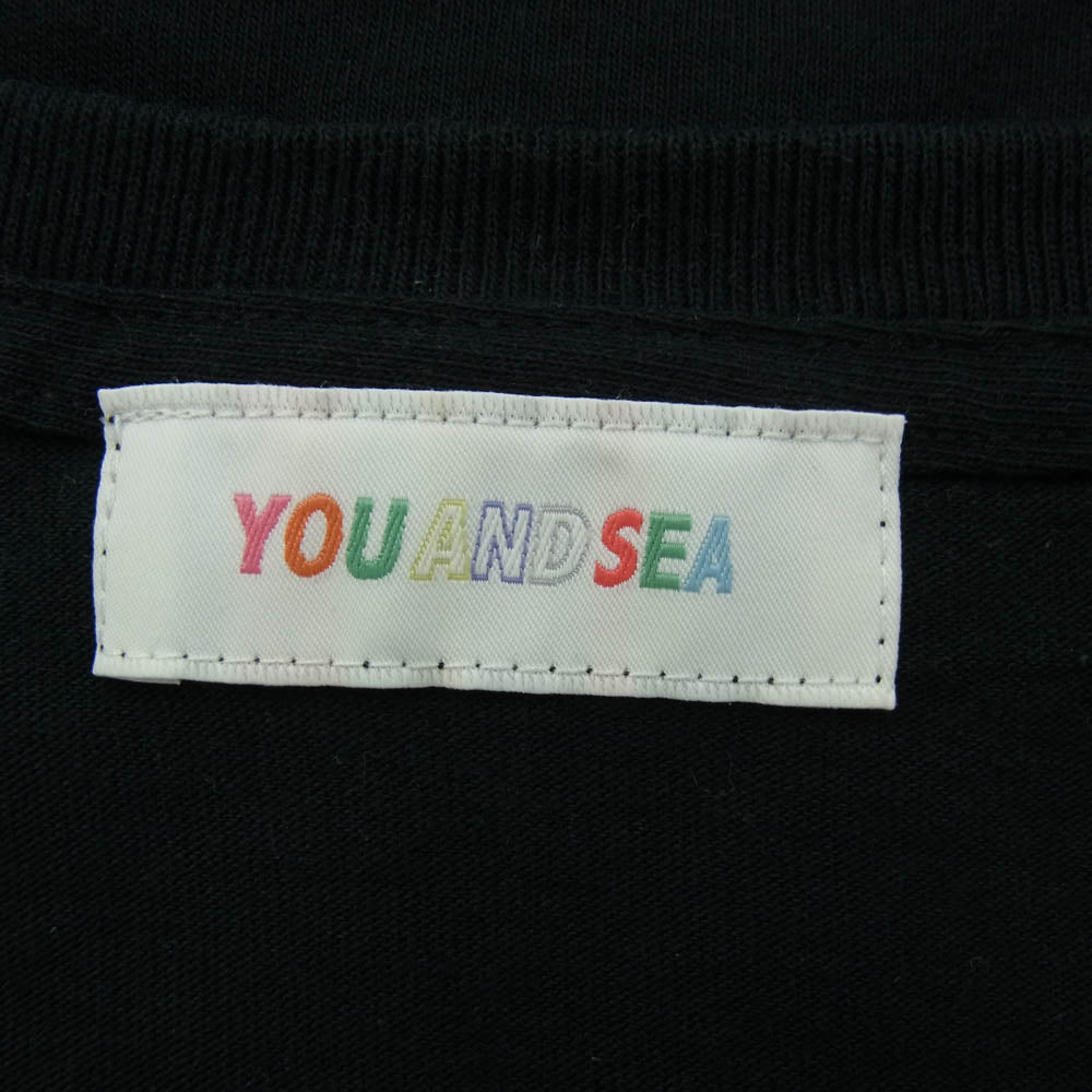 WIND AND SEA ウィンダンシー 22SS WDS-Y&S2nd-01 YOU AND SEA カスタム ロゴ Tシャツ 半袖カットソー ブラック系 L【中古】