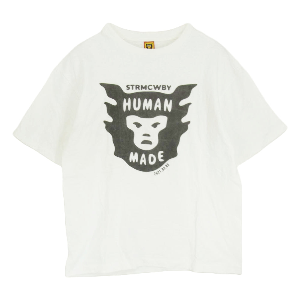 HUMAN MADE ヒューマンメイド フロントロゴプリント Ｔシャツ 半袖カットソー ホワイト系 L【中古】