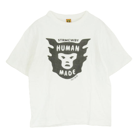HUMAN MADE ヒューマンメイド フロントロゴプリント Ｔシャツ 半袖カットソー ホワイト系 L【中古】