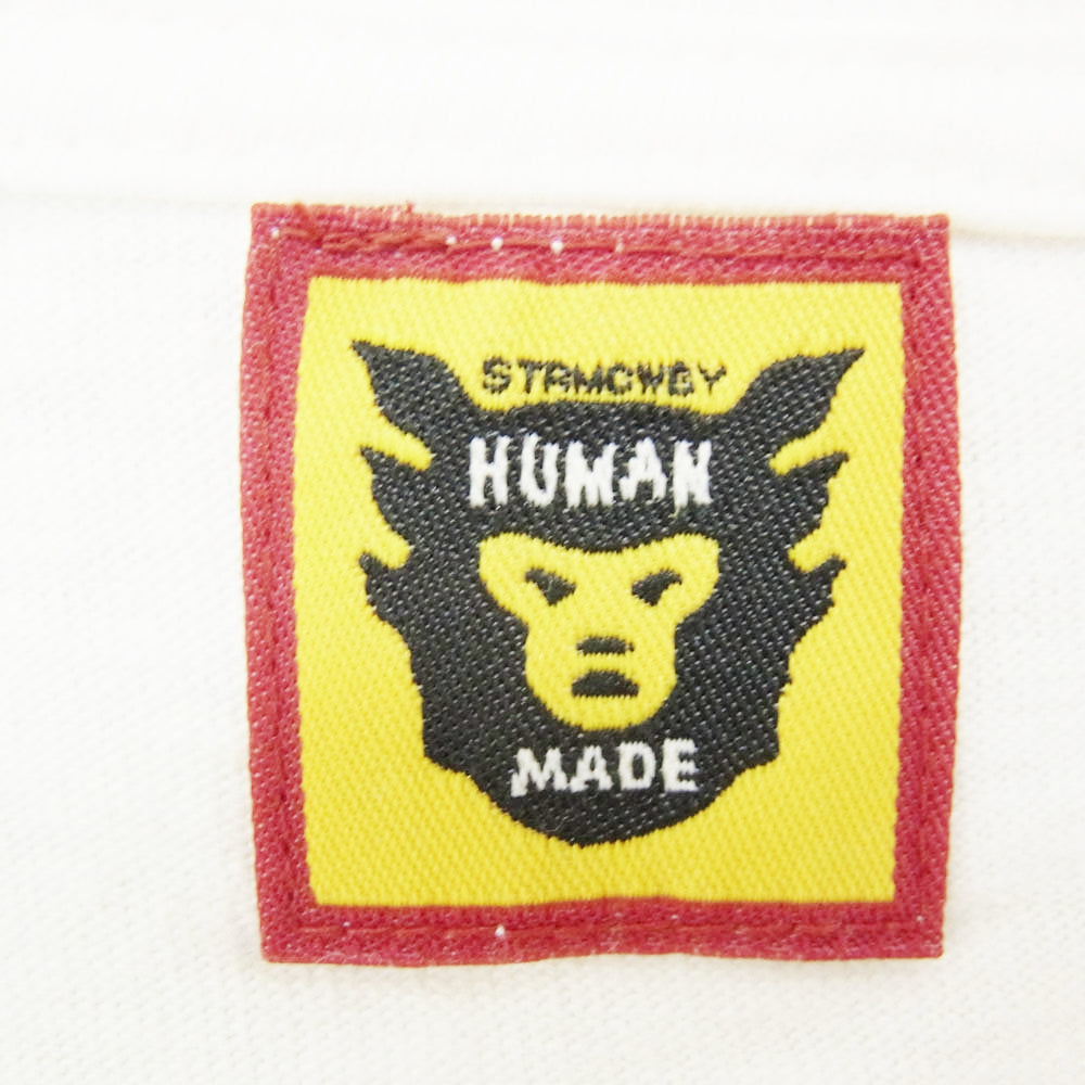 HUMAN MADE ヒューマンメイド フロントロゴプリント Ｔシャツ 半袖カットソー ホワイト系 L【中古】