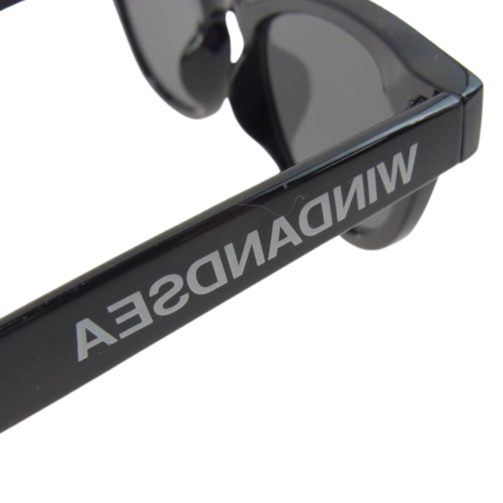 WIND AND SEA ウィンダンシー WDS-O-YAS5-23-Q4-02 YOU AND SEA CUSTOM SUNGLASS カスタム ロゴレンズ サングラス アイウェア ブラック系【中古】