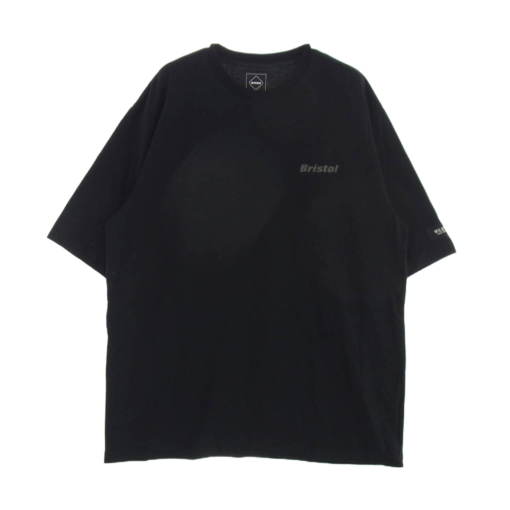 F.C.R.B. エフシーアールビー FCRB-232131 × WILDSIDE YOHJI YAMAMOTO ヨウジヤマモト BIG LOGO BAGGY TEE ビッグロゴプリント バギー Ｔシャツ 半袖カットソー ブラック系 M【中古】