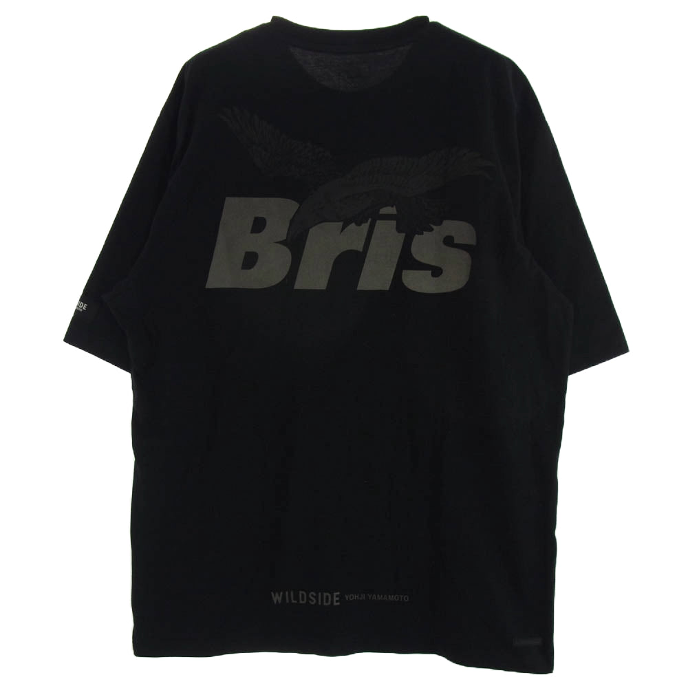 F.C.R.B. エフシーアールビー FCRB-232131 × WILDSIDE YOHJI YAMAMOTO ヨウジヤマモト BIG LOGO BAGGY TEE ビッグロゴプリント バギー Ｔシャツ 半袖カットソー ブラック系 M【中古】