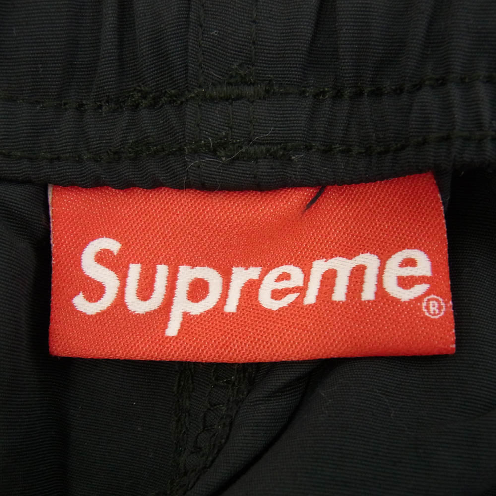 Supreme シュプリーム 21SS Warm Up Pant サイドジップ ロゴ ナイロン ウォームアップ パンツ ブラック系 S【中古】