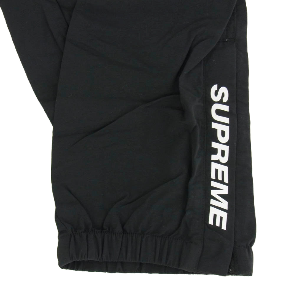 Supreme シュプリーム 21SS Warm Up Pant サイドジップ ロゴ ナイロン ウォームアップ パンツ ブラック系 S【中古】