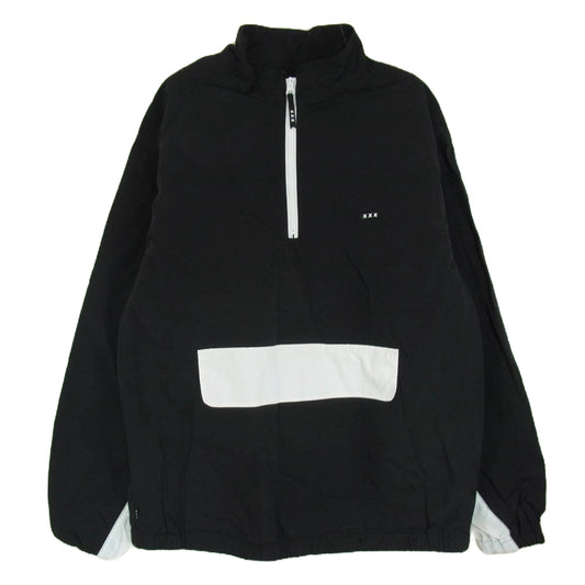 GOD SELECTION XXX ゴッドセレクション HALF ZIP NYLON PULLOVER JACKET ハーフジップ ナイロン プルオーバー ジャケット ブラック系 M【中古】