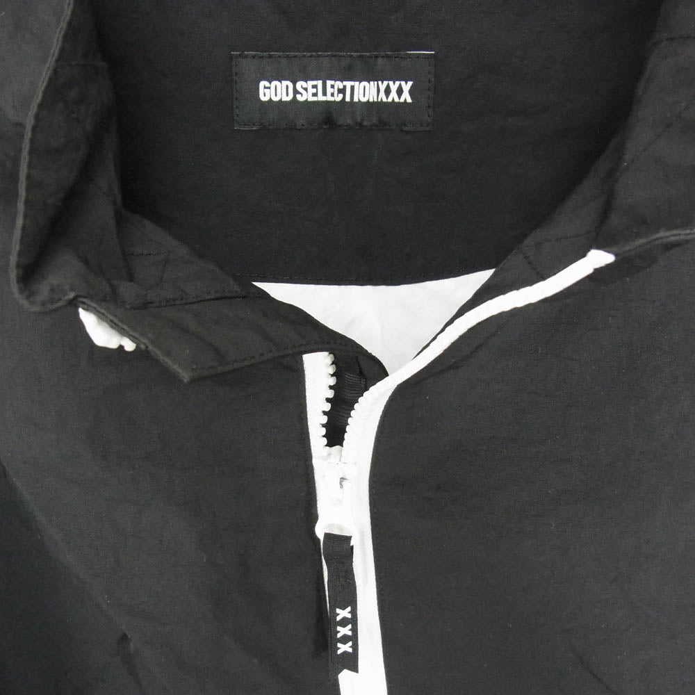 GOD SELECTION XXX ゴッドセレクション HALF ZIP NYLON PULLOVER JACKET ハーフジップ ナイロン プルオーバー ジャケット ブラック系 M【中古】