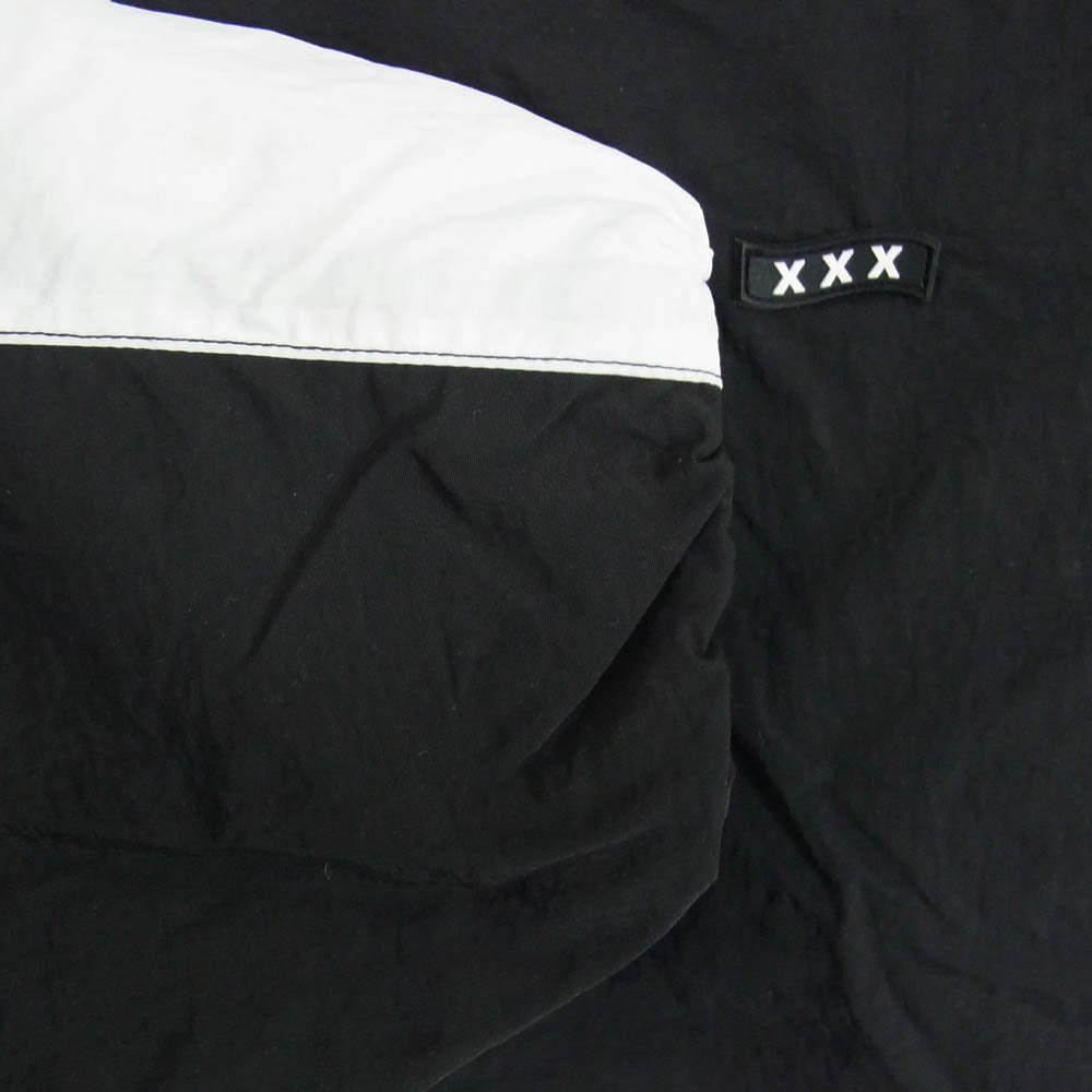 GOD SELECTION XXX ゴッドセレクション HALF ZIP NYLON PULLOVER JACKET ハーフジップ ナイロン プルオーバー ジャケット ブラック系 M【中古】