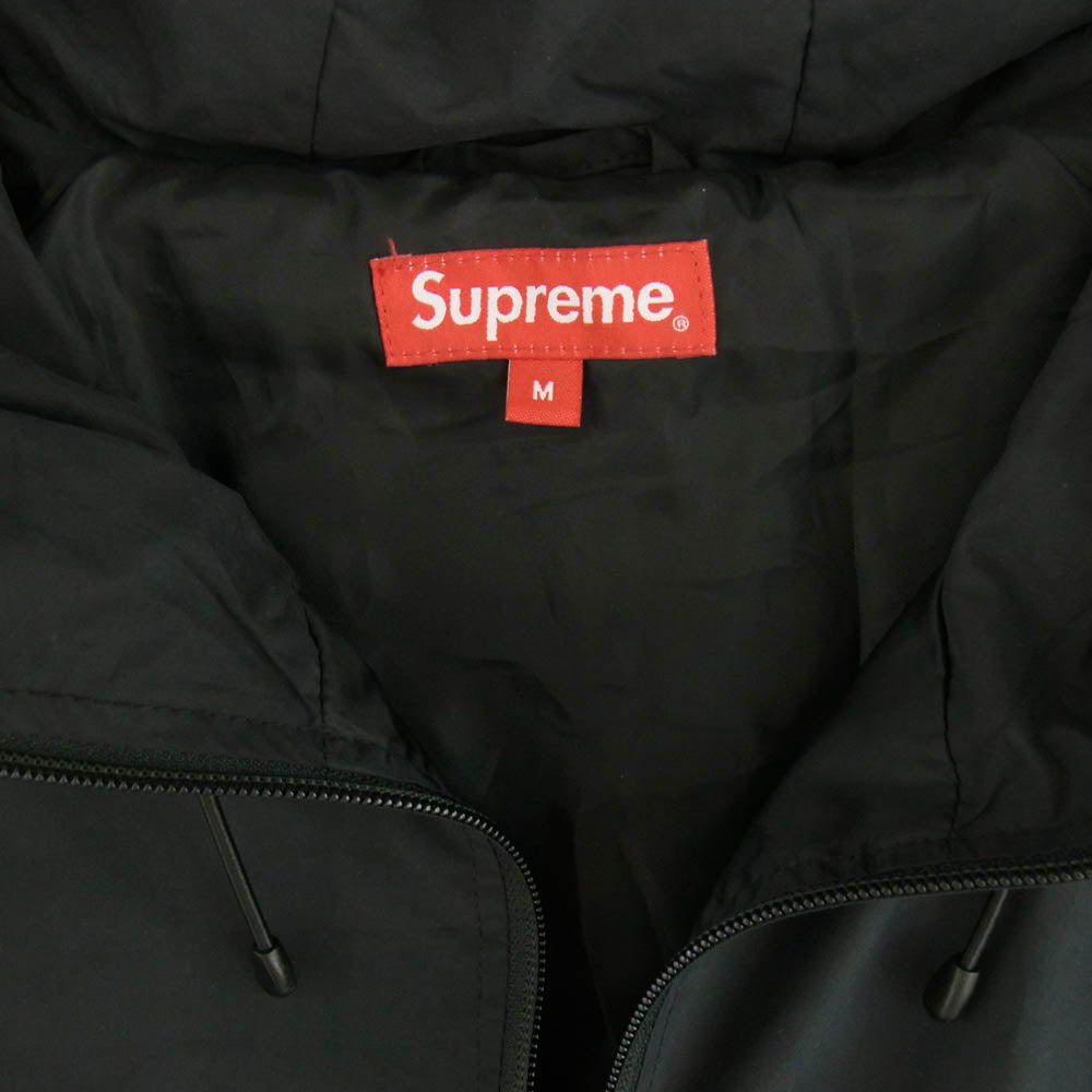 Supreme シュプリーム 23SS Lightweight Nylon Hooded Jacket バックロゴ ナイロン フーデッド ジャケット ブラック系 M【中古】