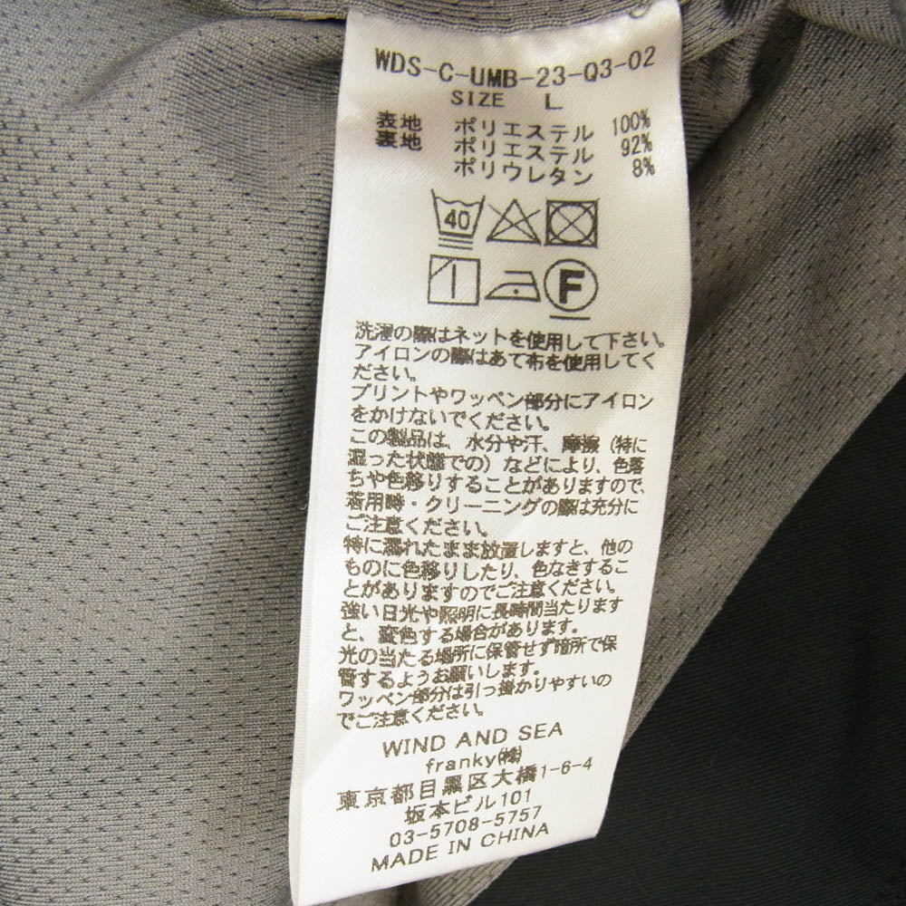WIND AND SEA ウィンダンシー 23SS WDS-C-UMB-23-Q3-02 × UMBRO アンブロ ナイロン トラック ジャケット グレー系 ベージュ系 L【中古】