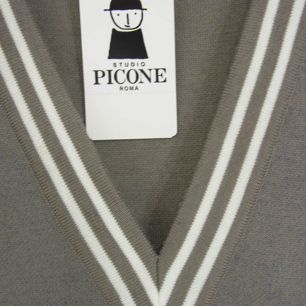 スタジオ ピッコーネ P718035 半袖 ワンピース ベージュ グレー系 40【中古】