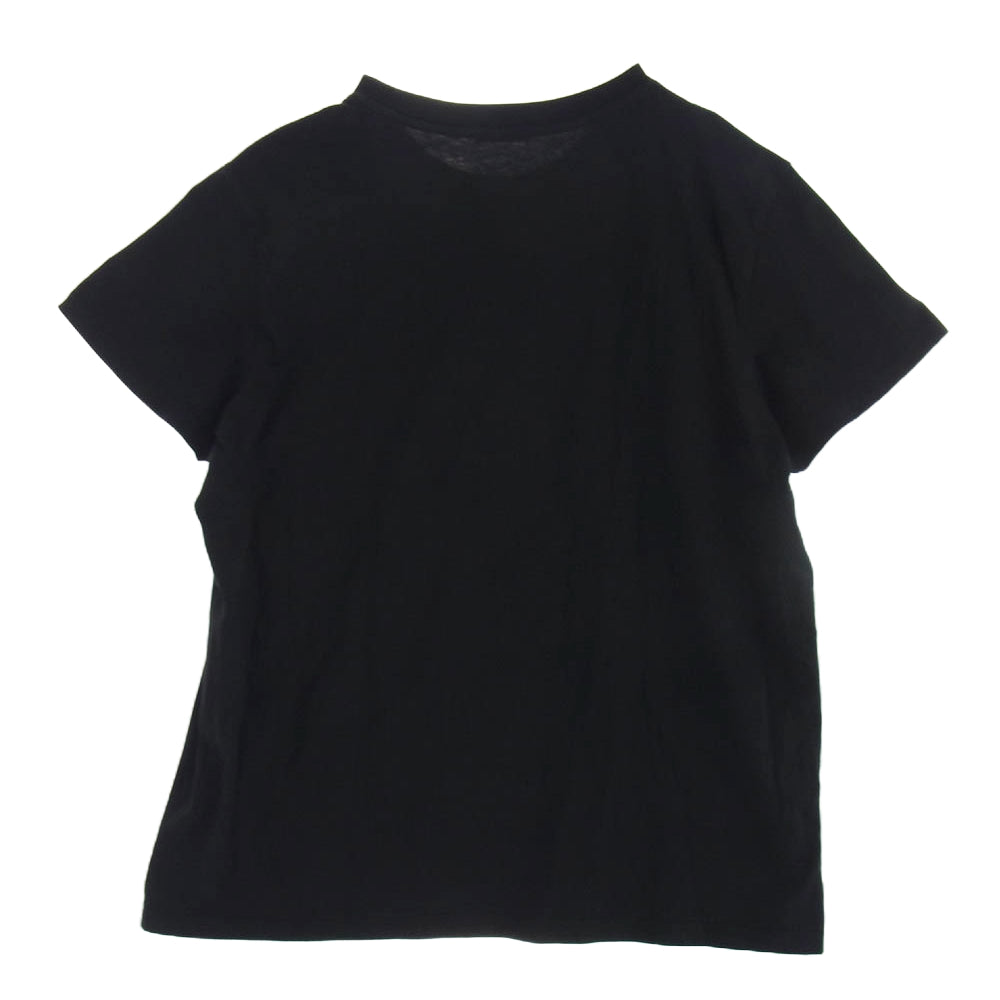 MONCLER モンクレール I1093800009 829HP 刺?ロゴ クルーネック 半袖 Tシャツ ブラック ブラック系 XXL【中古】