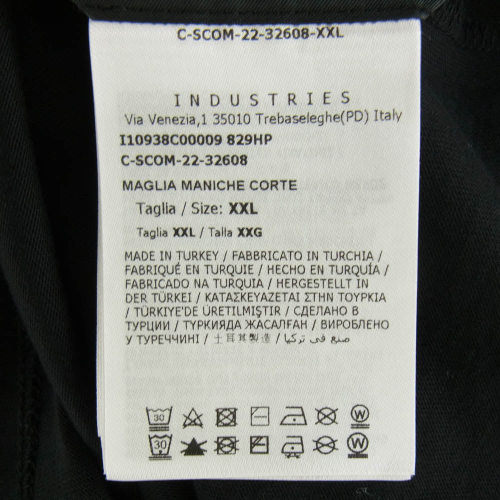 MONCLER モンクレール I1093800009 829HP 刺?ロゴ クルーネック 半袖 Tシャツ ブラック ブラック系 XXL【中古】