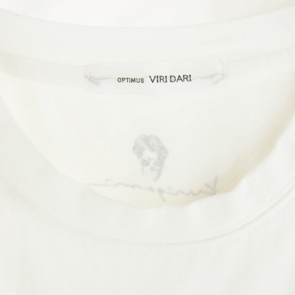 ビリダリ・デセルタ CAMEL SWITCH COME SEE THE PARADIS TEE 海を見る少女 オリジナル プリント 半袖 Tシャツ 操上和美 キャメル ヴィリダリデセルタ スイッチ オフホワイト系 M【中古】