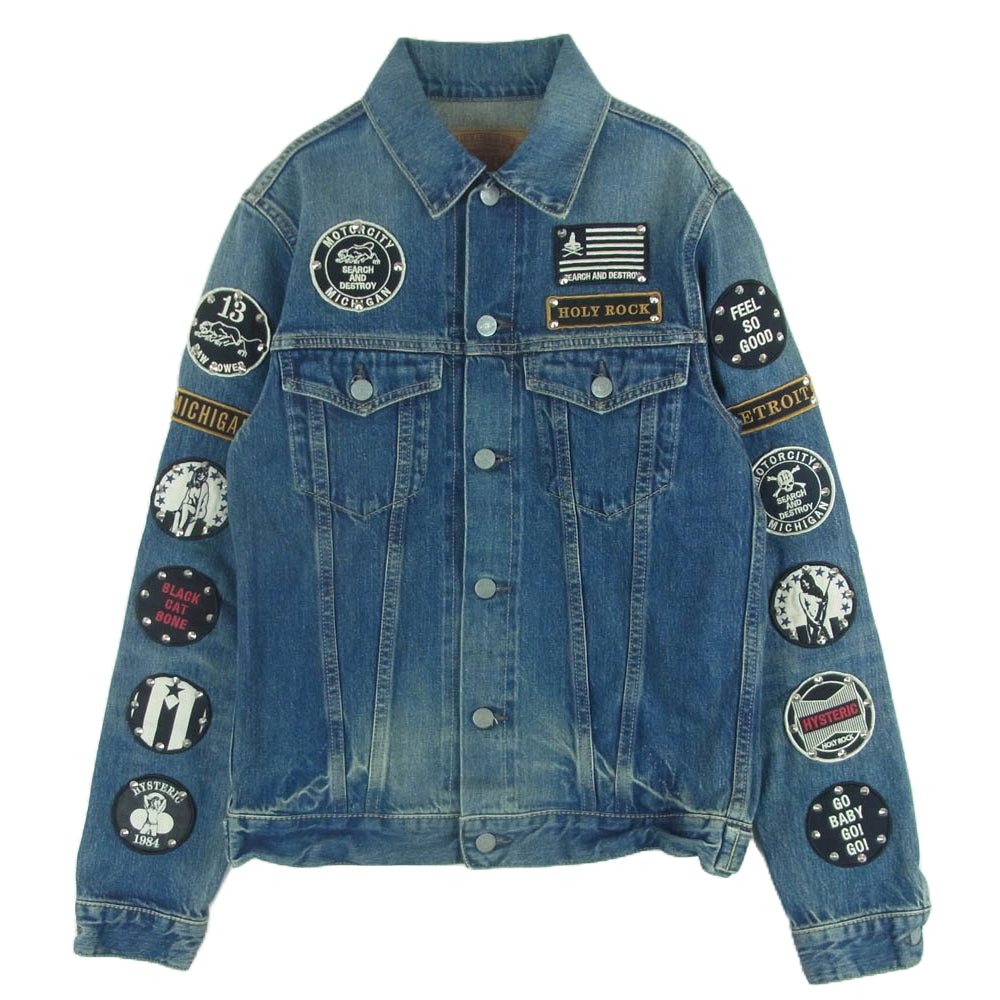 HYSTERIC GLAMOUR ヒステリックグラマー 11SS 0212AB01  ロッカーズ デニム ジャケット Gジャン インディゴブルー系 M【中古】