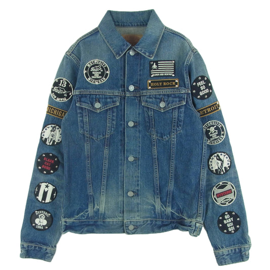 HYSTERIC GLAMOUR ヒステリックグラマー 11SS 0212AB01  ロッカーズ デニム ジャケット Gジャン インディゴブルー系 M【中古】