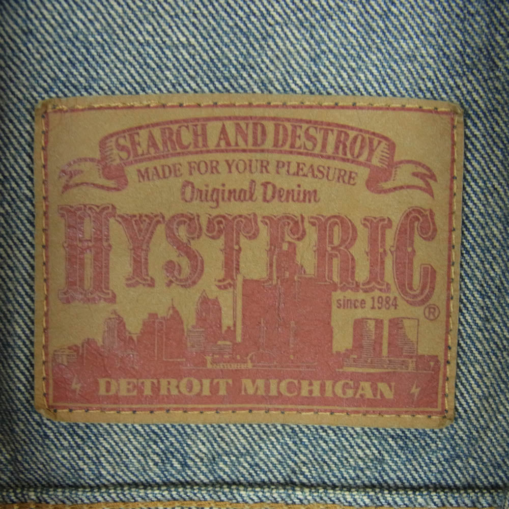 HYSTERIC GLAMOUR ヒステリックグラマー 11SS 0212AB01  ロッカーズ デニム ジャケット Gジャン インディゴブルー系 M【中古】
