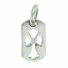 CHROME HEARTS クロムハーツ（原本無） DT TNY CO CRS タイニードッグタグ カットアウトクロス アフター1Pダイヤ チャーム シルバー系【中古】