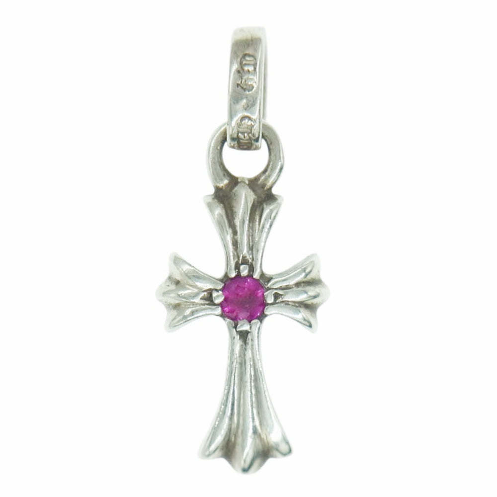 CHROME HEARTS クロムハーツ（原本無） CRS BBYFAT ベイビーファット チャーム アフターパヴェダイヤ 1ルビー ペンダントトップ シルバー系【中古】