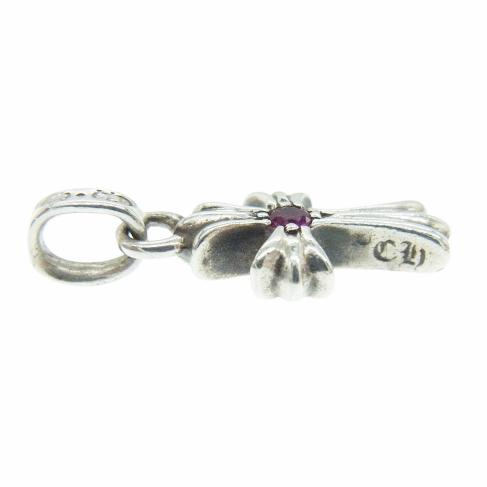 CHROME HEARTS クロムハーツ（原本無） CRS BBYFAT ベイビーファット チャーム アフターパヴェダイヤ 1ルビー ペンダントトップ シルバー系【中古】