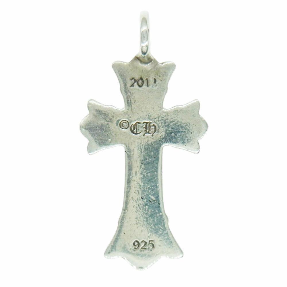 CHROME HEARTS クロムハーツ（原本無） DBL CH CRS ダブルCHクロス アフターダイヤ チャーム ペンダントトップ シルバー系【中古】