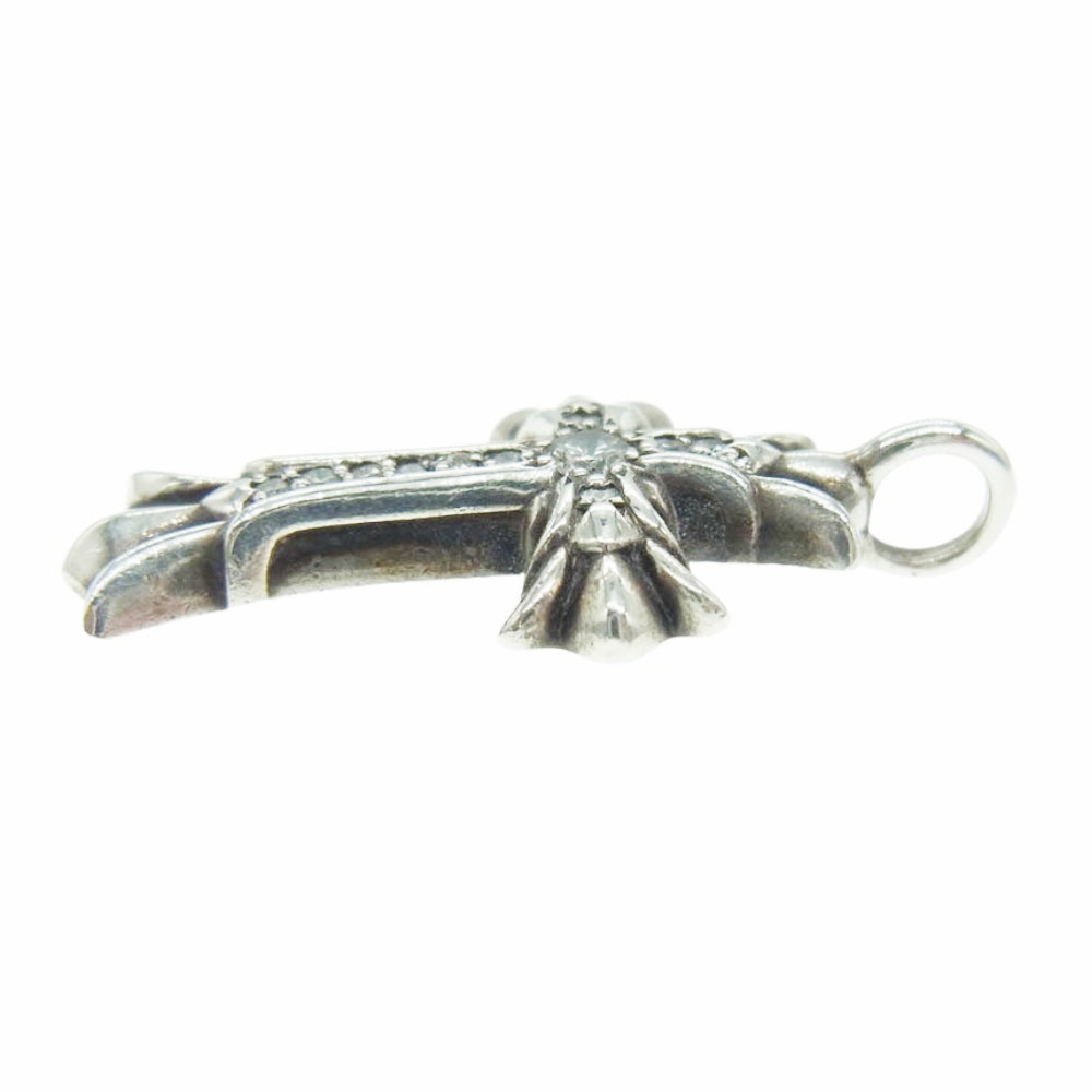 CHROME HEARTS クロムハーツ（原本無） DBL CH CRS ダブルCHクロス アフターダイヤ チャーム ペンダントトップ シルバー系【中古】