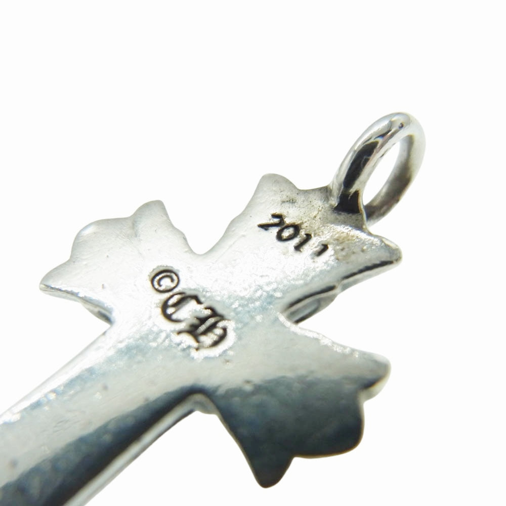 CHROME HEARTS クロムハーツ（原本無） DBL CH CRS ダブルCHクロス アフターダイヤ チャーム ペンダントトップ シルバー系【中古】
