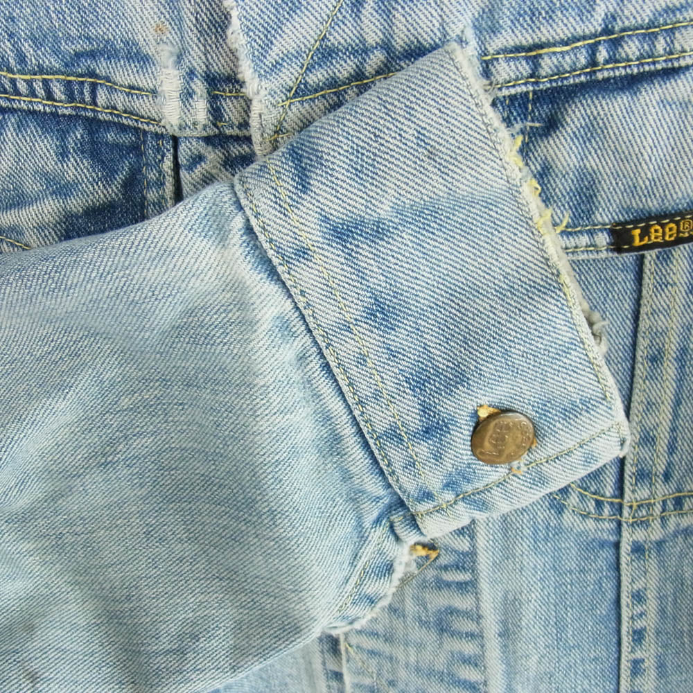 Lee リー 101-J 70's 後期 SANFORIZED Denim Jacket PATD-153438 MADE IN U.S.A サンフォライズ デニム ジャケット ライトブルー系【中古】