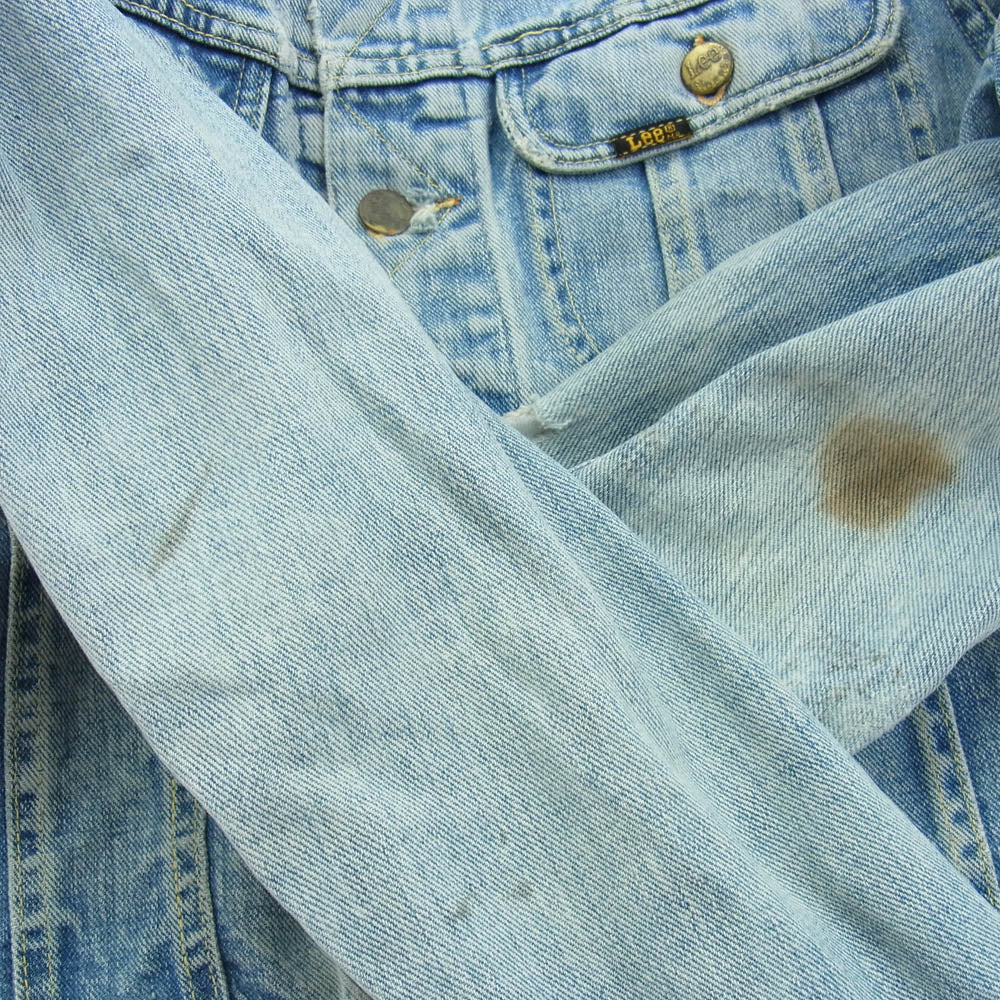 Lee リー 101-J 70's 後期 SANFORIZED Denim Jacket PATD-153438 MADE IN U.S.A サンフォライズ デニム ジャケット ライトブルー系【中古】