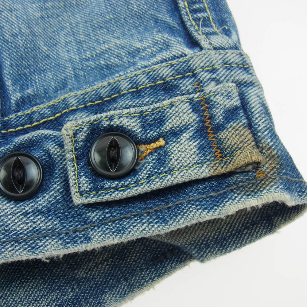 Lee リー 101-J 70's 後期 SANFORIZED Denim Jacket PATD-153438 MADE IN U.S.A サンフォライズ デニム ジャケット ライトブルー系【中古】