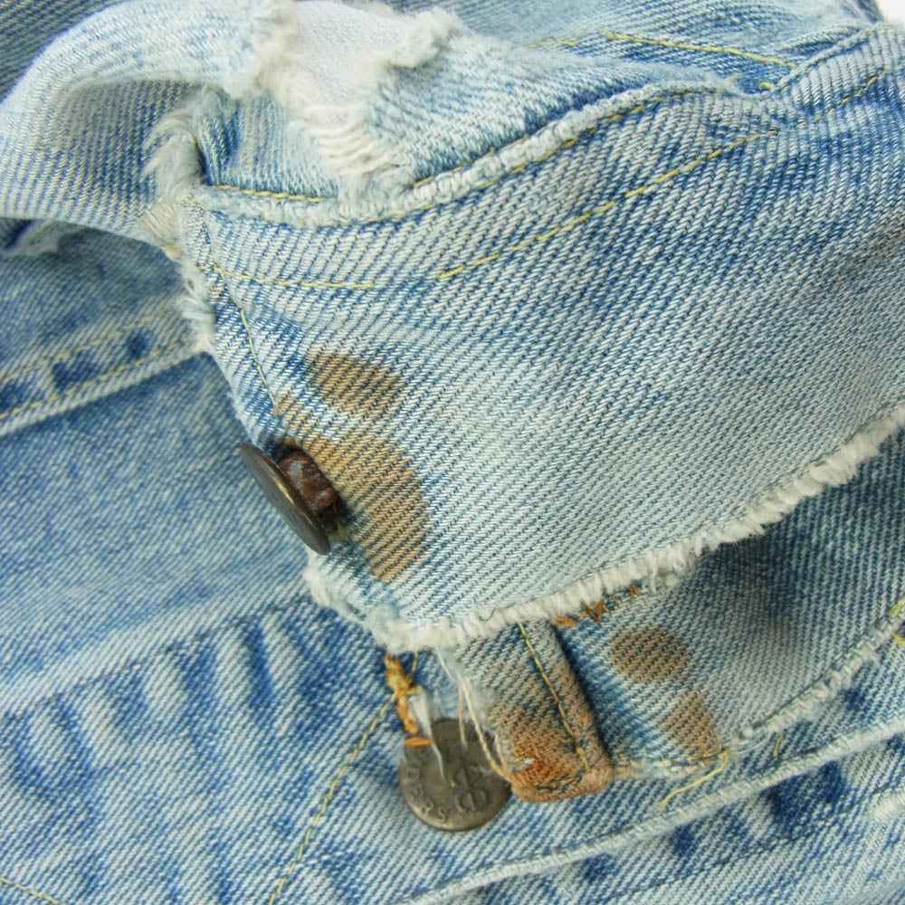 Lee リー 101-J 70's 後期 SANFORIZED Denim Jacket PATD-153438 MADE IN U.S.A サンフォライズ デニム ジャケット ライトブルー系【中古】