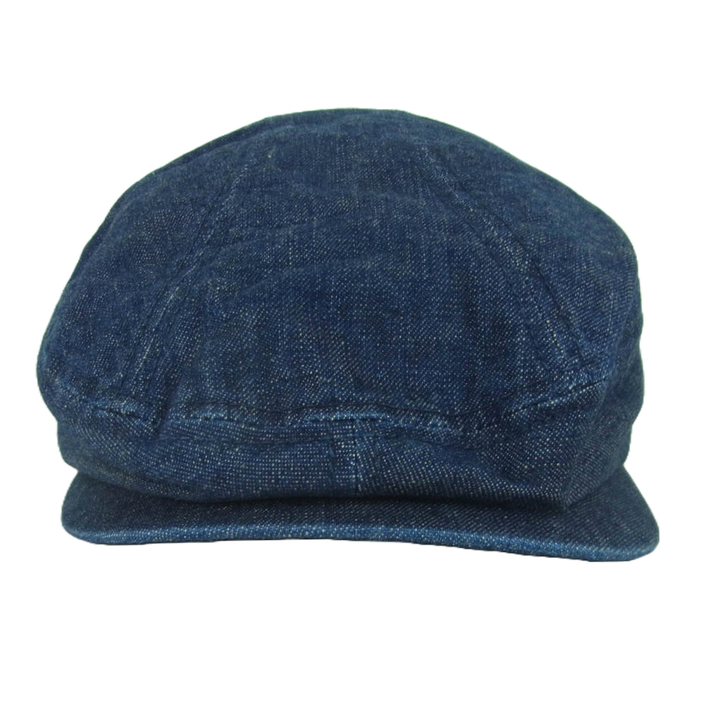 MOMOTARO JEANS 桃太郎ジーンズ デニム ハンチング キャスケット 帽子 インディゴブルー系【中古】