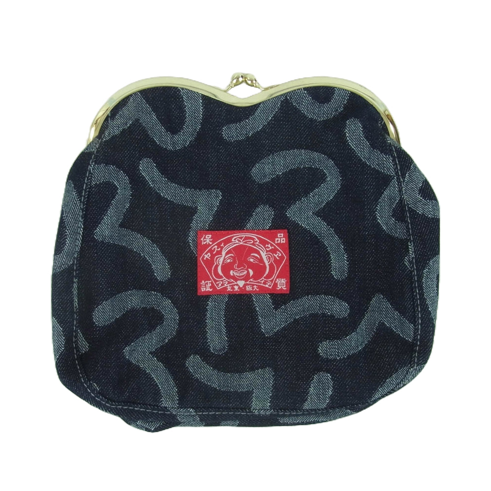 EVISU エヴィス がま口 デニム ポーチ インディゴブルー系【中古】