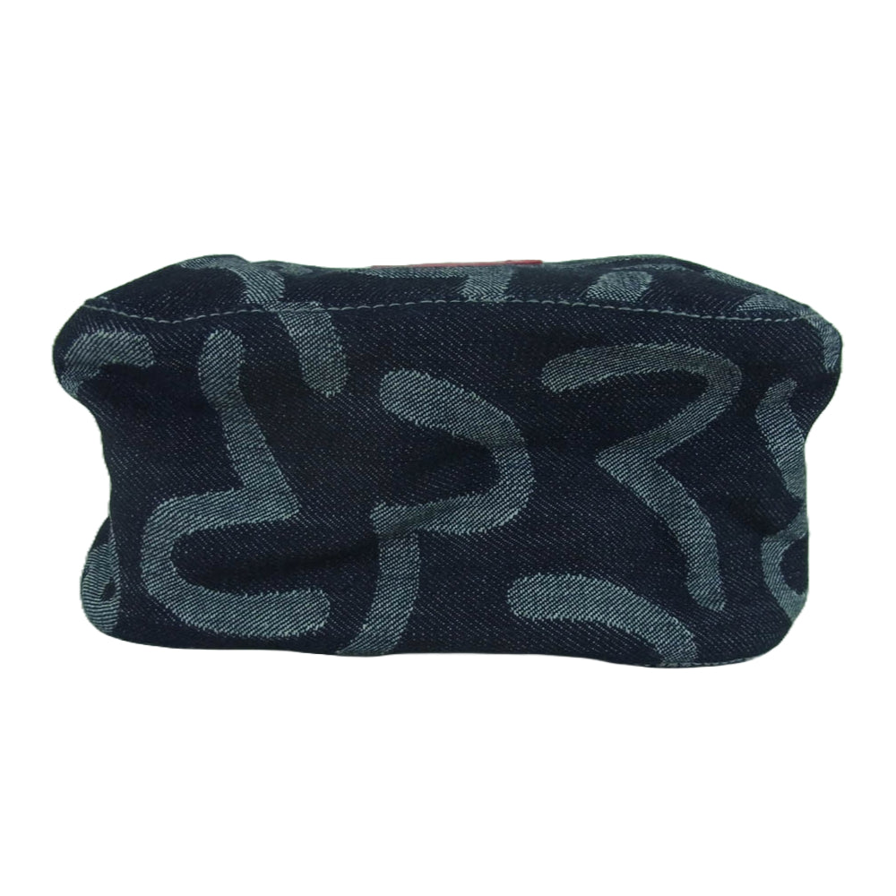 EVISU エヴィス がま口 デニム ポーチ インディゴブルー系【中古】