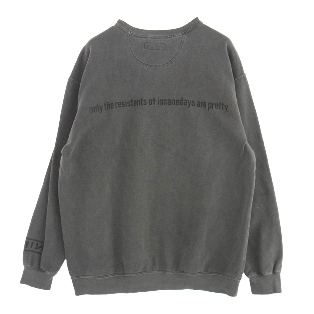 マイナス MTL-BCSTAMS BOOTLEG CREW SWEAT ブートレグ クルー スウェット ダークグレー系 2【極上美品】【中古】
