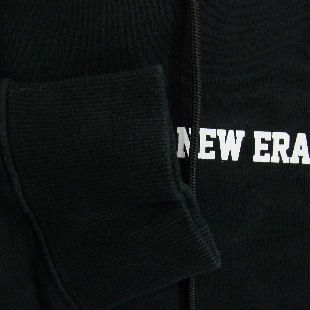 NEW ERA ニューエラ アームプリント プルオーバー パーカー フーディ ブラック系 L【中古】