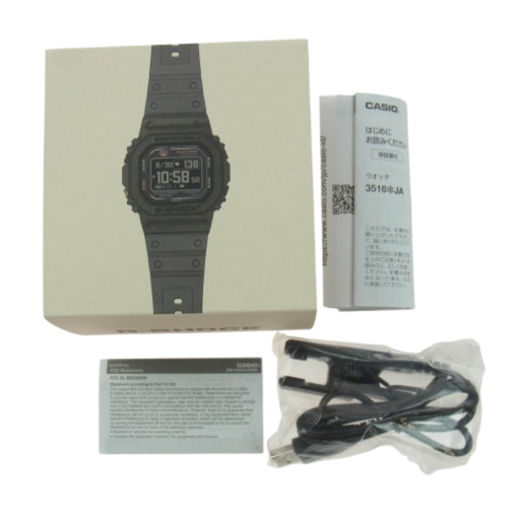 CASIO G-SHOCK カシオ ジーショック DW-H5600-1JR G-SQUAD 5600 SERIES Gスクワッド ソーラー デジタル 腕時計 ブラック系【新古品】【未使用】【中古】