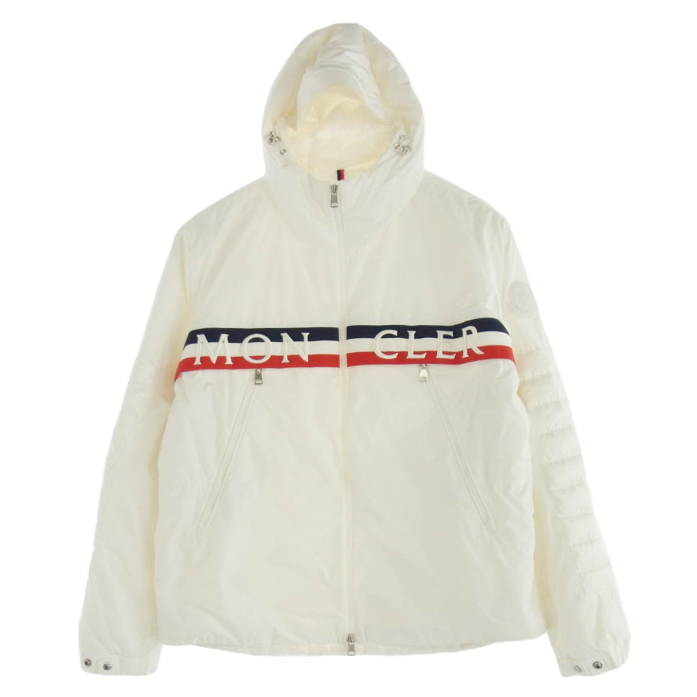 MONCLER モンクレール G10911B50A00 54A91 OLARGUES GIUBBOTTO フロント ロゴ刺? ダウン ジャケット ホワイト系 4【中古】