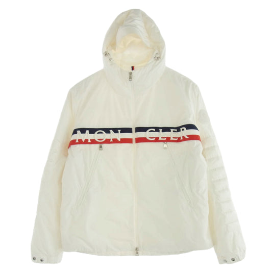 MONCLER モンクレール G10911B50A00 54A91 OLARGUES GIUBBOTTO フロント ロゴ刺? ダウン ジャケット ホワイト系 4【中古】